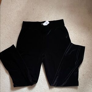 NWT Loft Black Velvet Pants Sz M